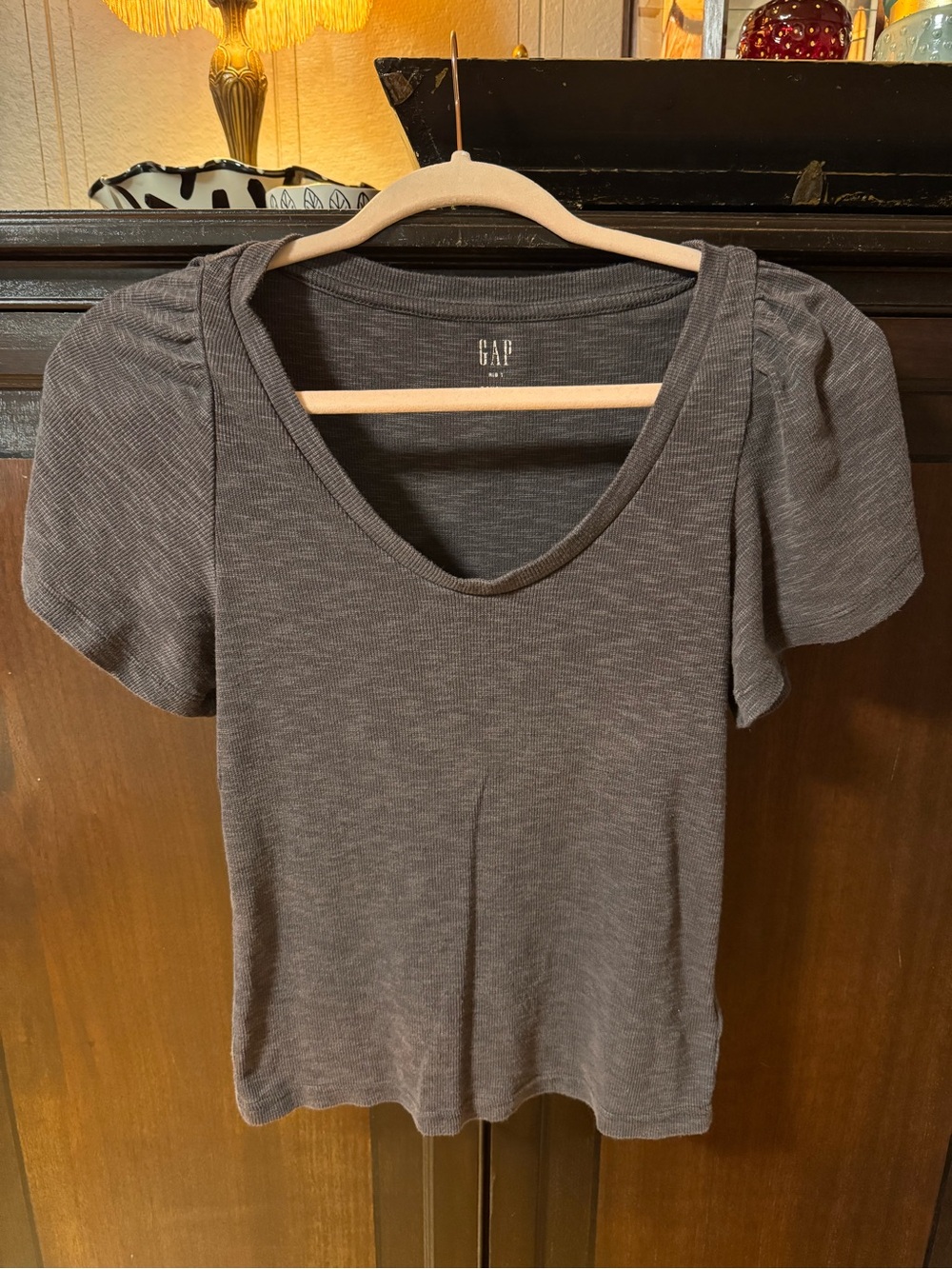 GAP Brown Short Sleeve Scoop Neck Tee